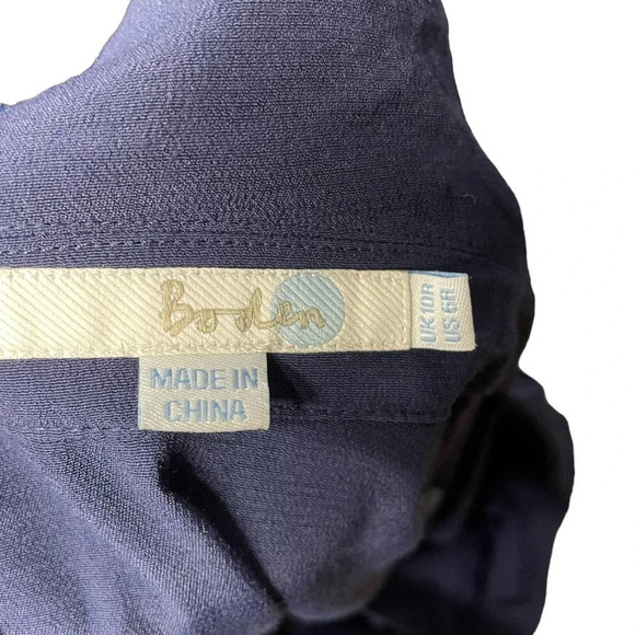 Boden Highbury Peter Pan Collar Dress Navy Blue Size US 6 - Picture 10 of 12